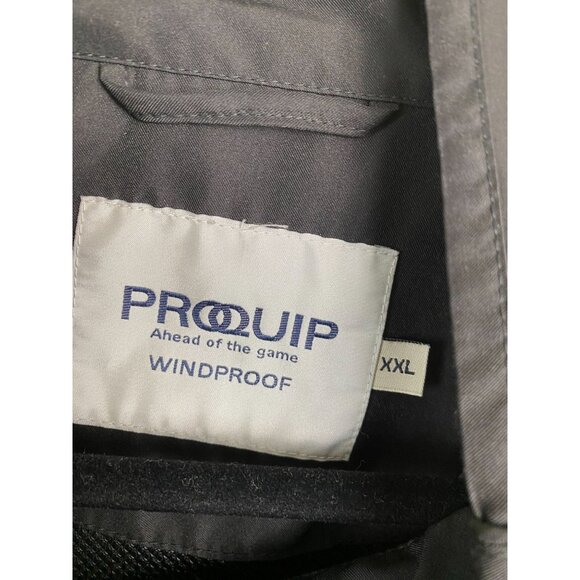 Proquip Mens Windproof Jacket XXL Black Polyester Sportswear Short Sleeve - Picture 3 of 16